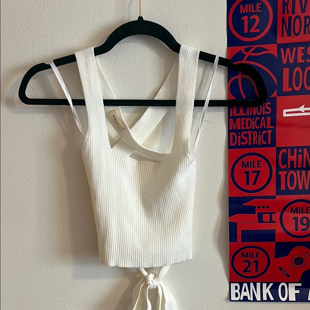 Debut White Crop Top with Chic Design